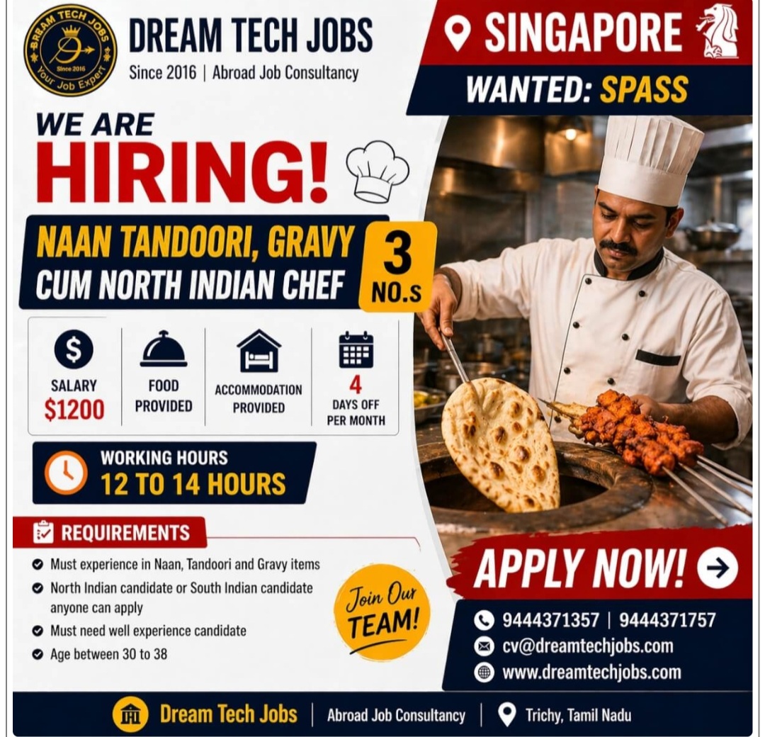 DREAM TECH JOBS IS RECRUITING FOR SINGAPORE