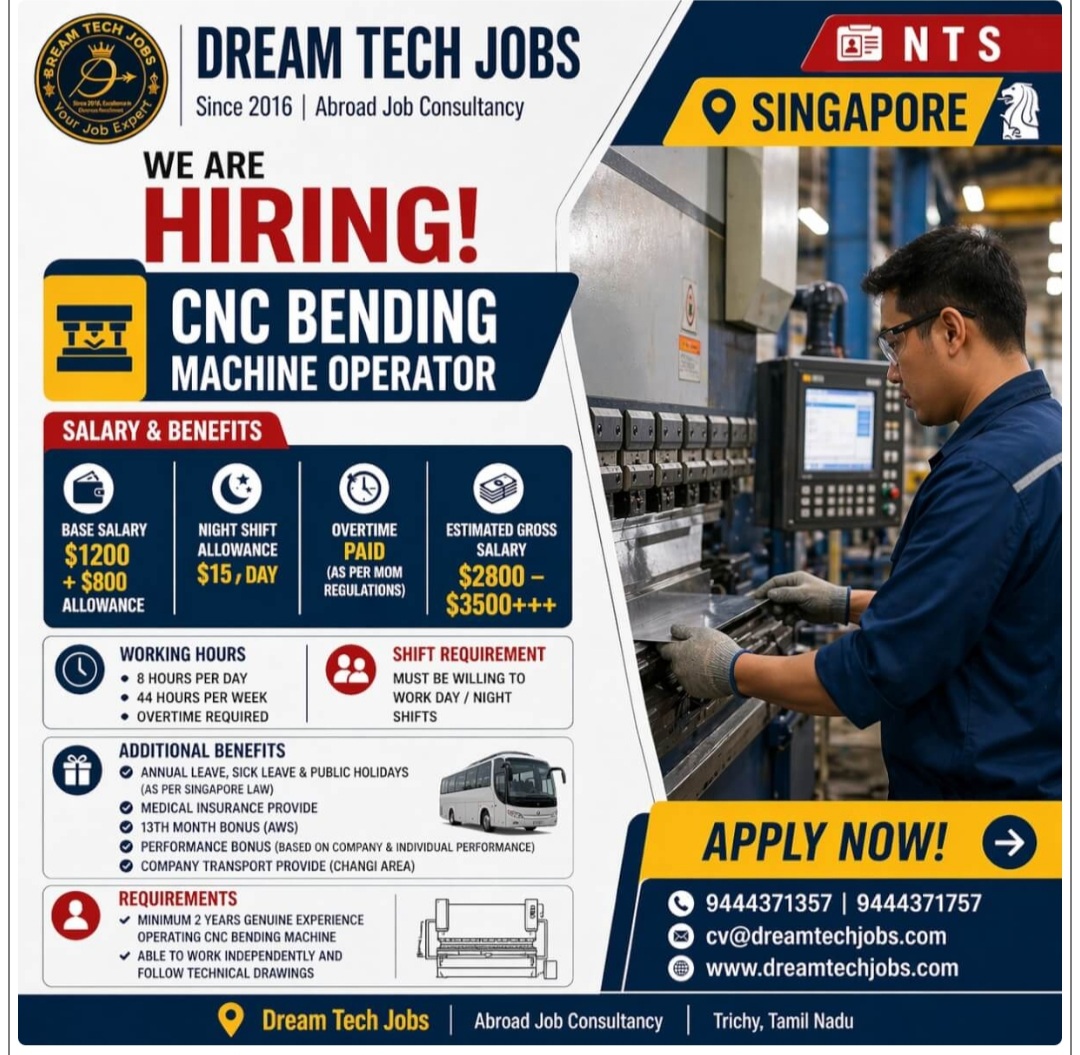 DREAM TECH JOBS IS RECRUITING FOR SINGAPORE
