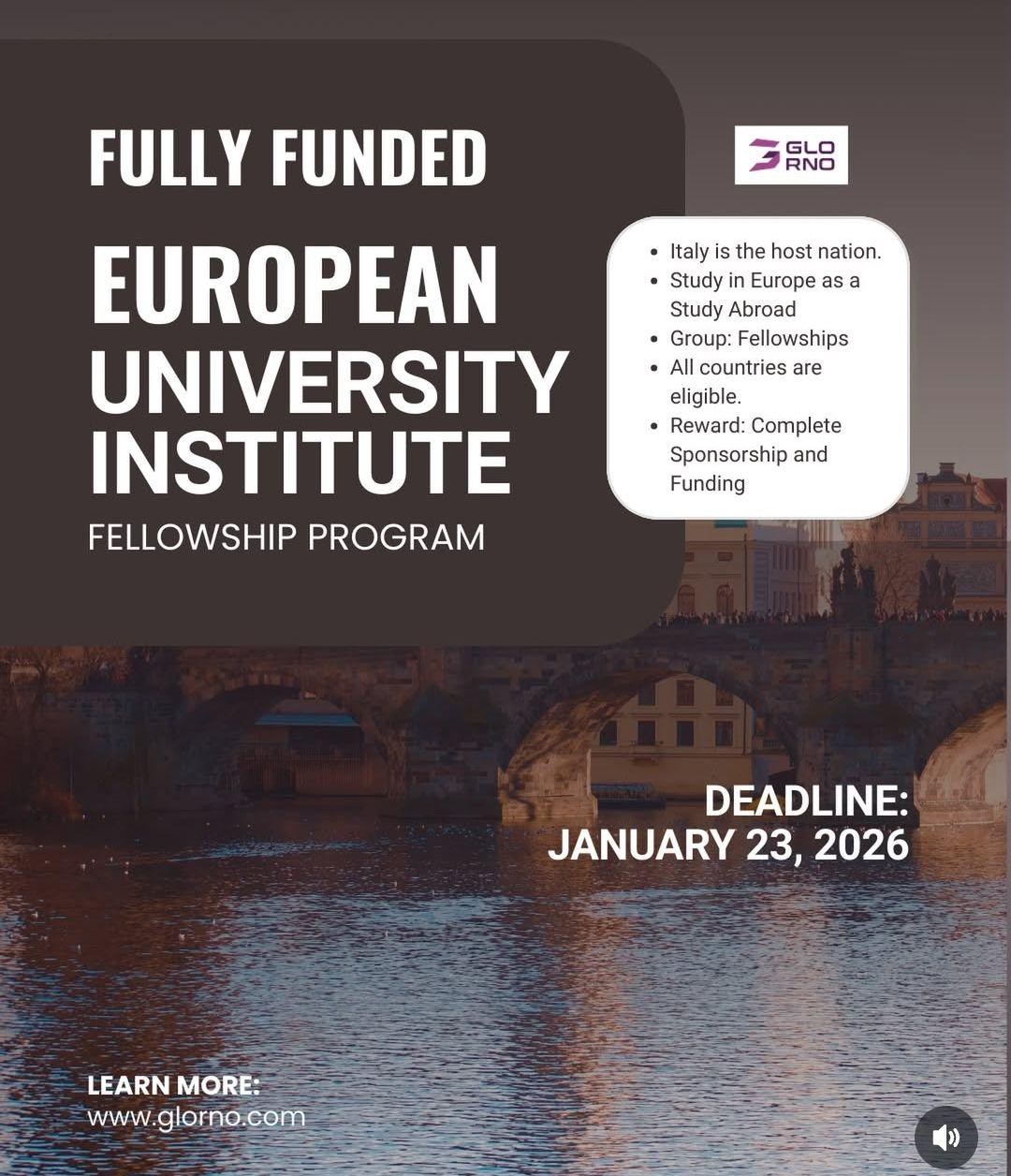 EUROPEAN UNIVERSITY INSTITUTE FELLOWSHIP PROGRAM