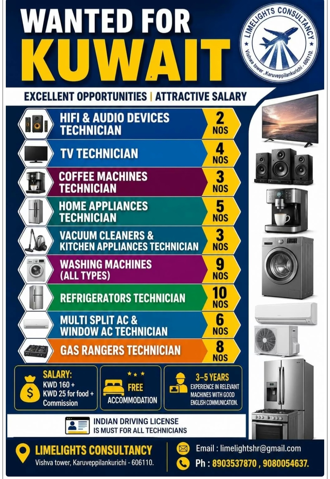 EXCELLENT JOB OPPORTUNITIES FOR KUWAIT