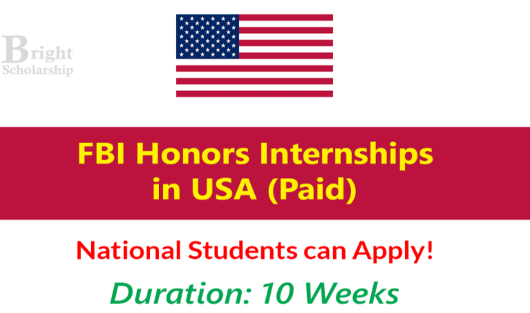 FBI Honors Internships 2027 in USA (Paid)