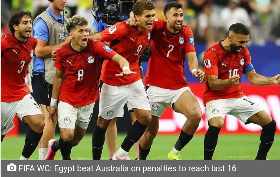 FIFA WC: Egypt beat Australia on penalties to reach last 16