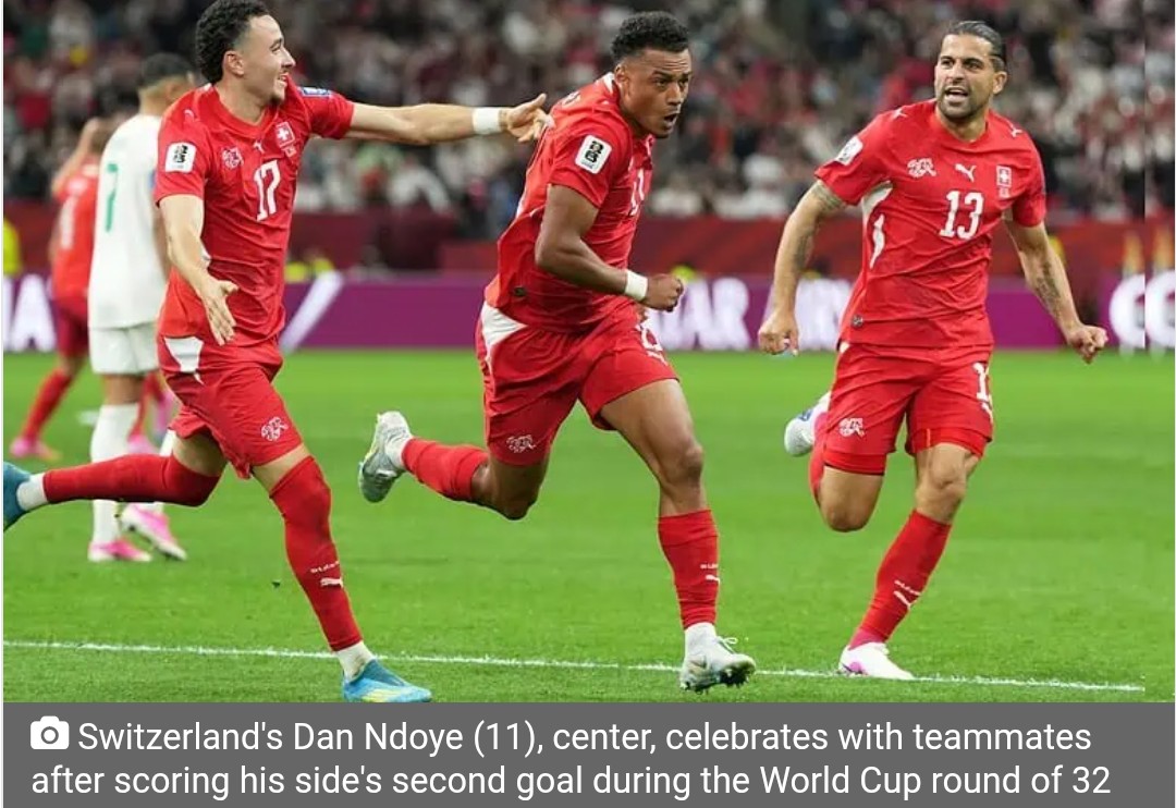 FIFA WC: Switzerland beat Algeria 2-0 to reach Round of 16