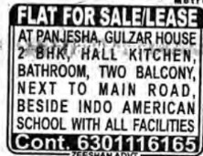 FLAT FOR RENT/ SALE