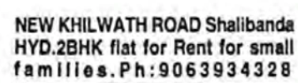 FLAT FOR RENT