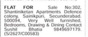 FLAT FOR SALE AT SAINIKPURI
