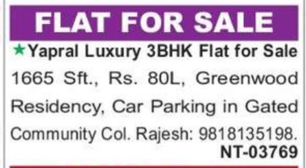 FLAT FOR SALE