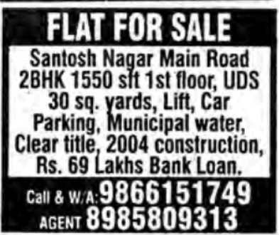 FLAT FOR SALE