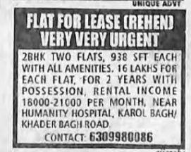 FLATS  FOR RENT