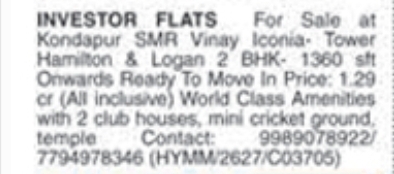 FLATS FOR SALE AT KONDAPUR