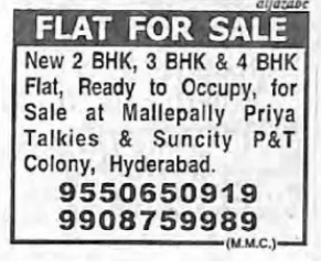 FLATS FOR SALE