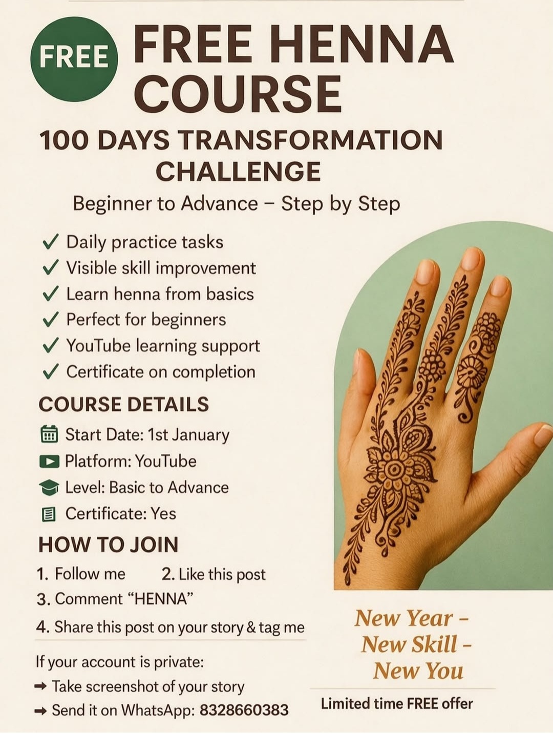 FREE HENNA COURSE