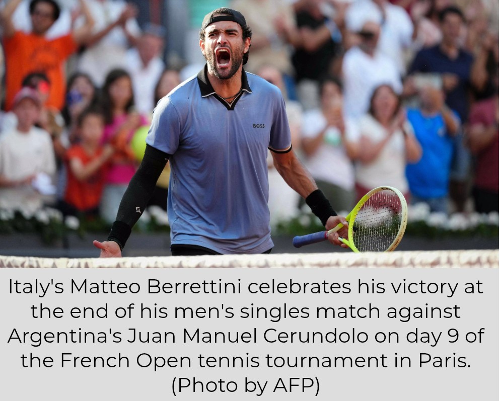 French Open 2026: Berrettini Storms into His First Grand Slam Quarterfinal in 4 Years
