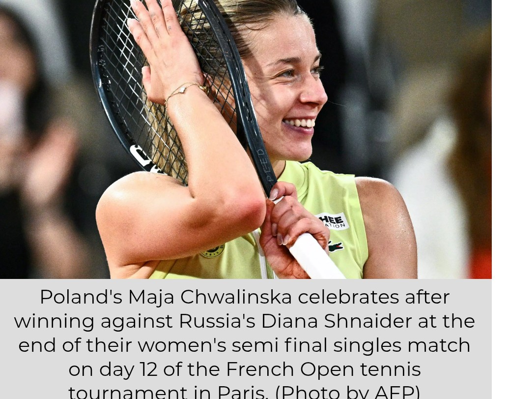 French Open 2026: Chwalinska Downs Shnaider, Becomes First Qualifier To Reach Final