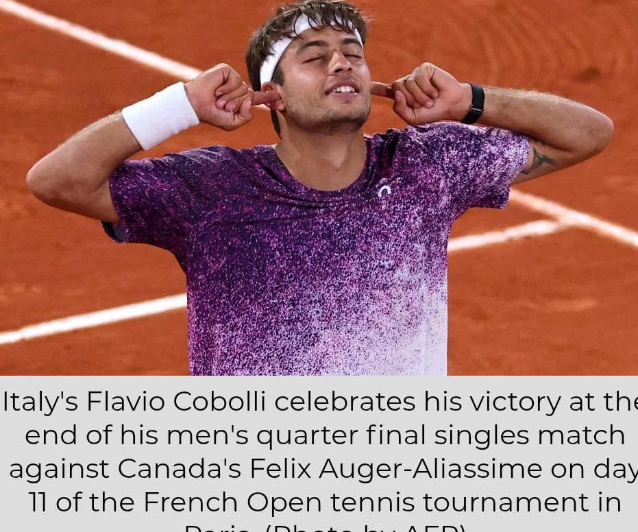 French Open 2026: Cobolli Sinks Auger-Aliassime To Book Semifinal Spot