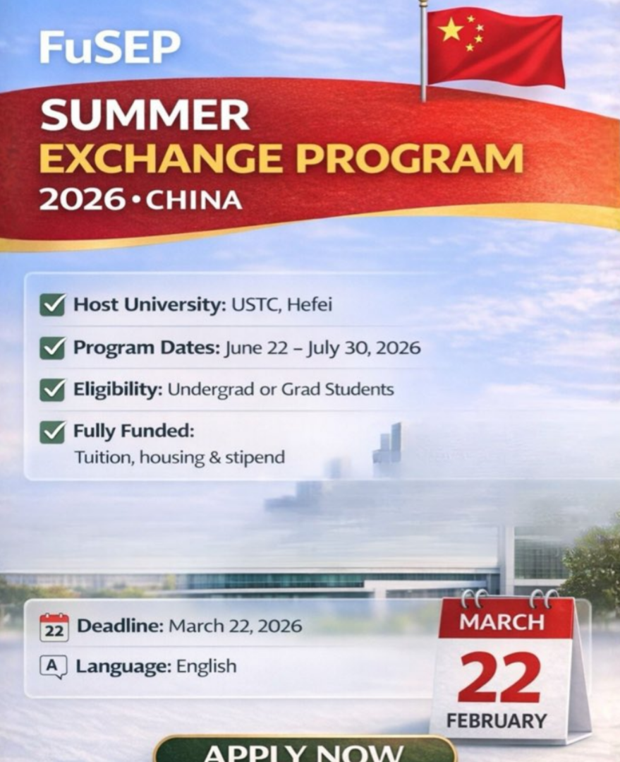 FuSEP Summer Exchange Program 2026 | China