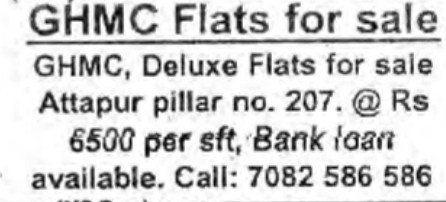 GHMC FLAT FOR SALE
