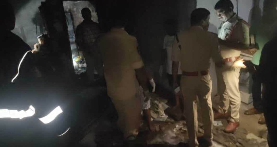 Grandmother, two grandchildren killed in midnight house fire after gas leak explosion in Miryalaguda