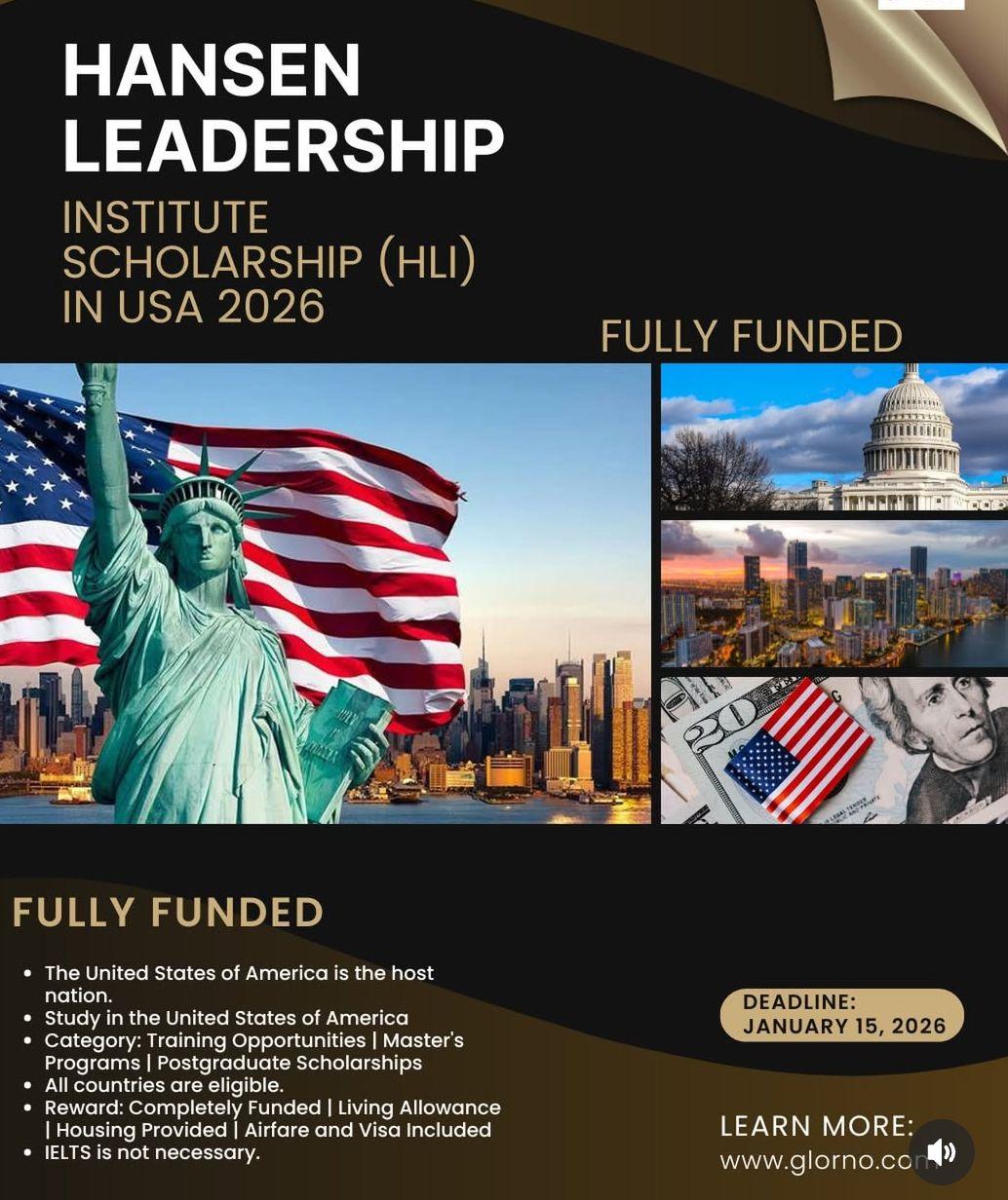 HANSEN LEADERSHIP INSTITUTE SCHOLARSHIP (HLI) IN USA 2026.