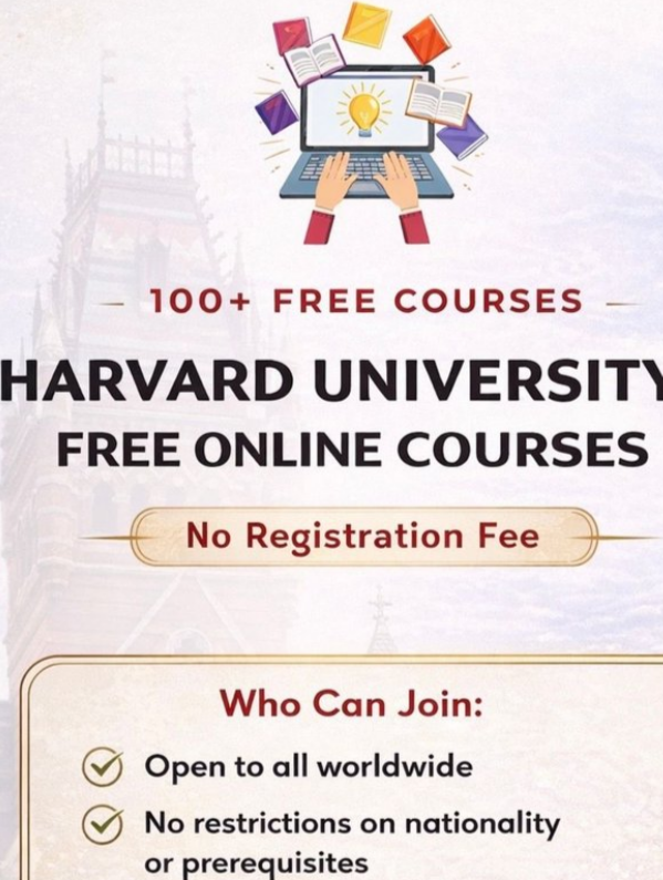 Harvard University Free Online Courses  | Learn Anywhere 🌐
