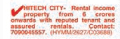 HI - TECH CITY RENTAL INCOME PROPERTY