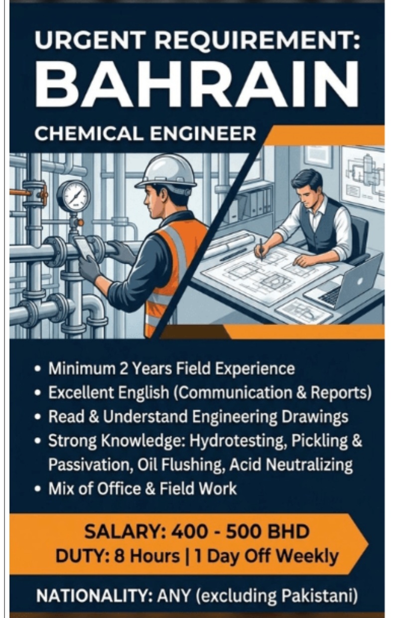 HIRING ENGINEER FOR BAHRAIN
