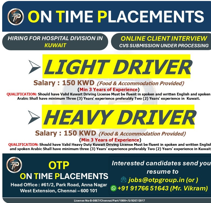 HIRING FOR HOSPITAL DIVISION IN KUWAIT