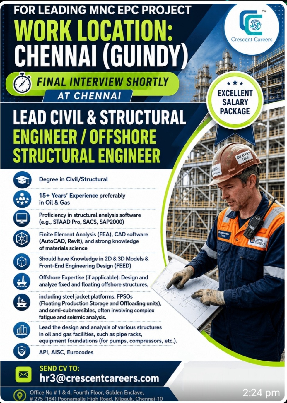 HIRING FOR LEADING EPC PROJECT