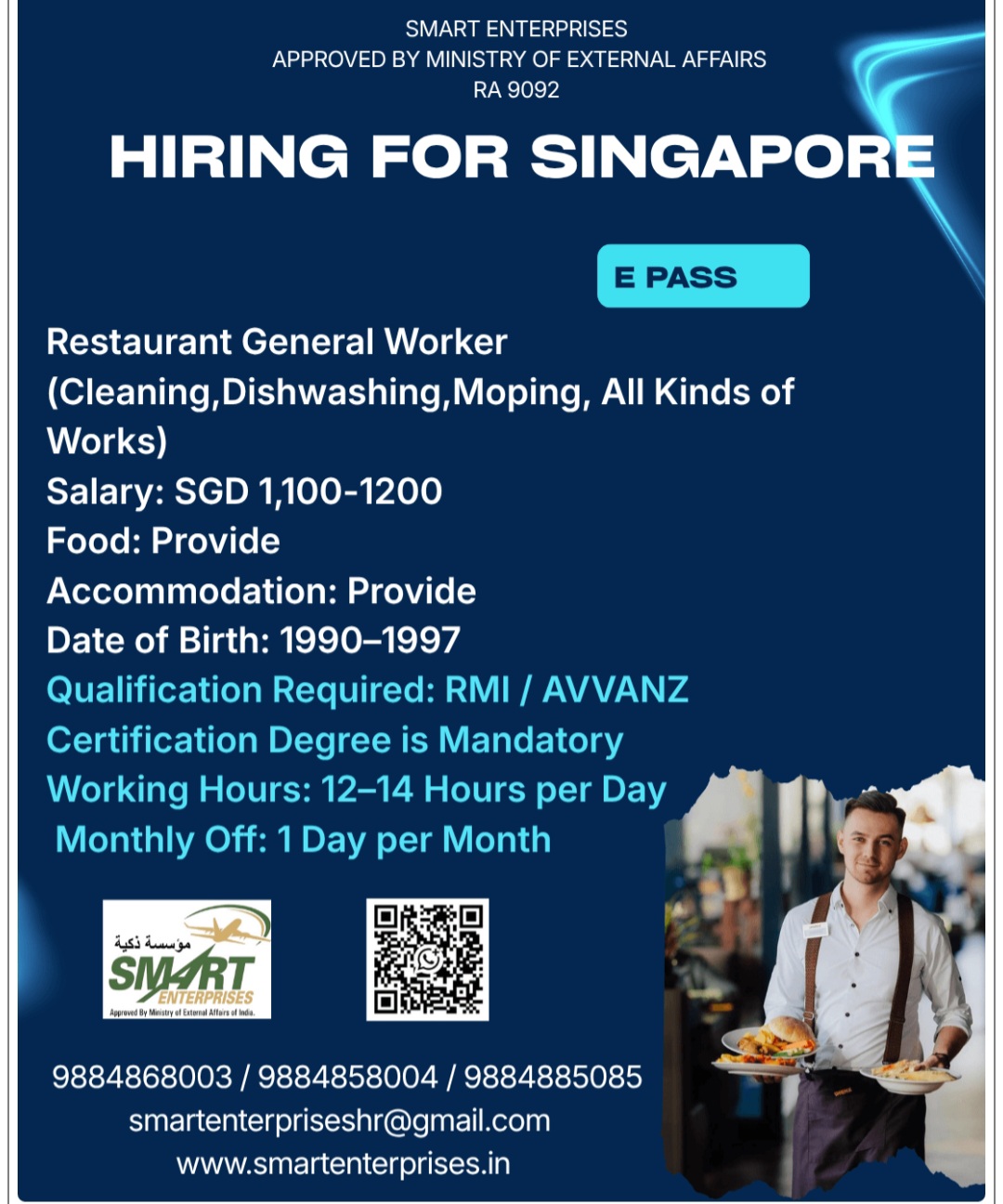 HIRING FOR SINGAPORE