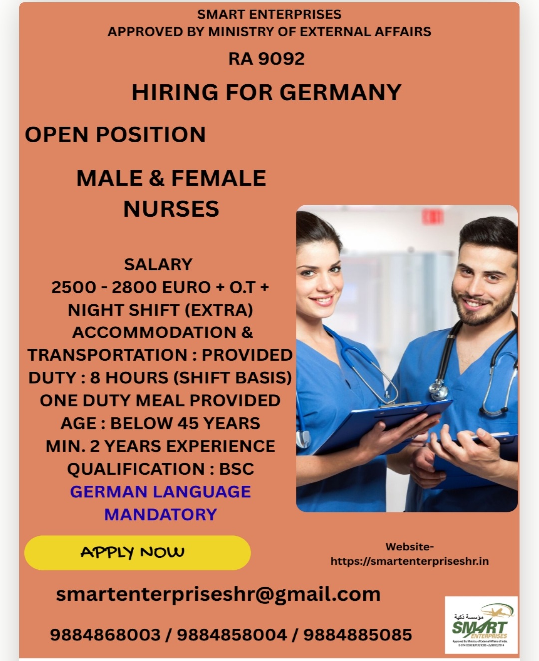 HIRING NURSES FOR GERMANY