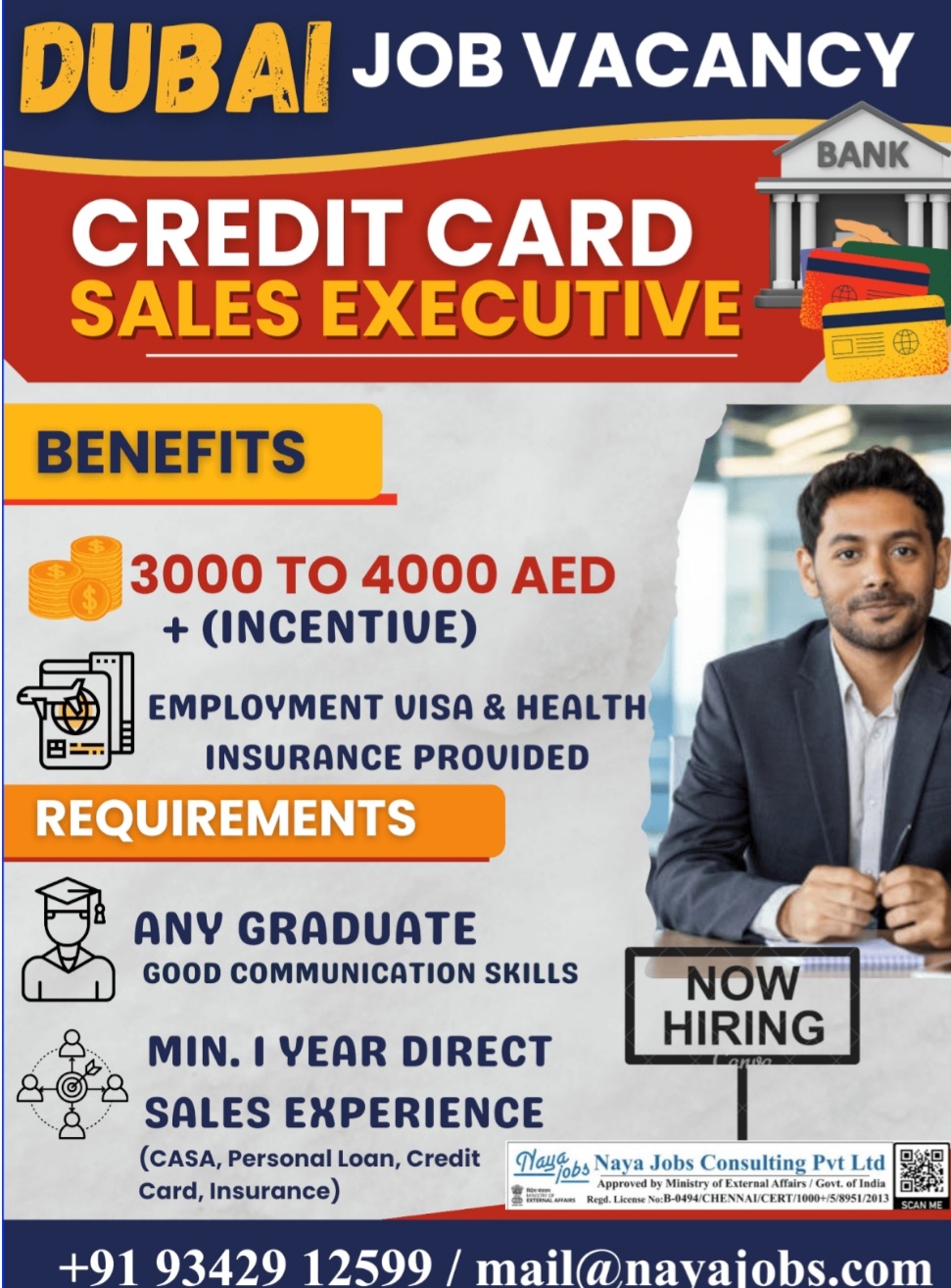 HIRING – SALES EXECUTIVE (BANKING SALES)
