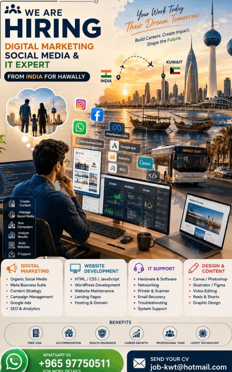 Hiring Social Media & IT Technical Support Experienced