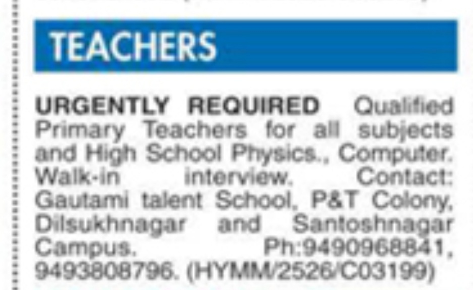 HIRING TEACHERS