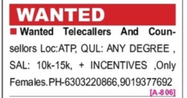 HIRING TELECALLERS