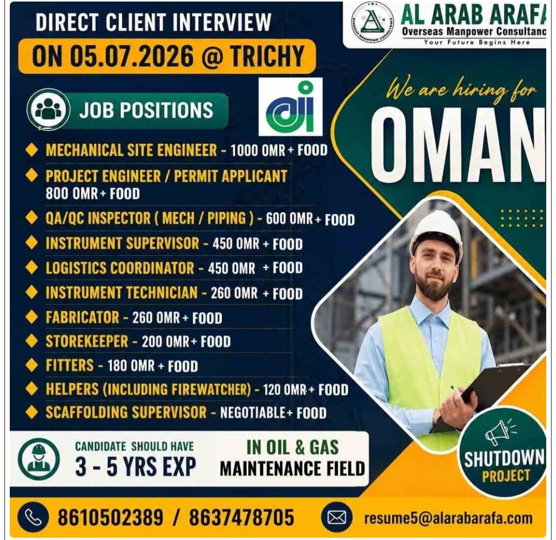 HIRINGS FOR OMAN