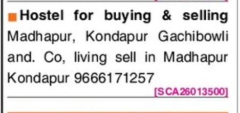 HOSTEL FOR BUYING OR SELLING IN SALE