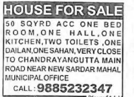 HOUSE FOR SALE