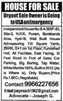 HOUSE FOR SALE