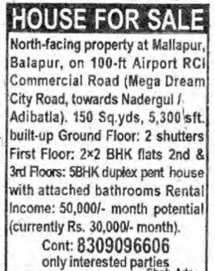 HOUSE FOR SALE