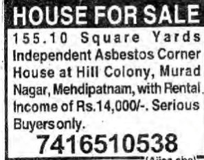 HOUSE FOR SALE