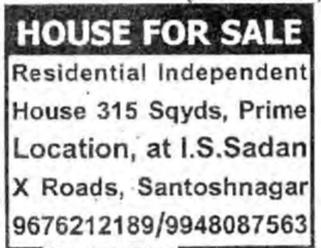HOUSE FOR SALE