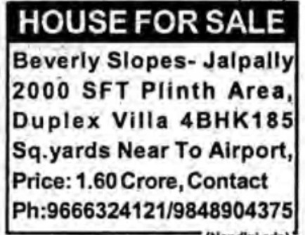 HOUSE FOR SALE
