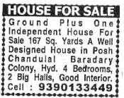 HOUSE FOR SALE - Chandulal baradari