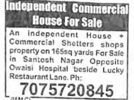 INDEPENDENT COMMERCIAL HOUSE FOR SALE