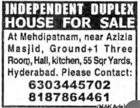 INDEPENDENT DUPLEX HOUSE FOR SALE