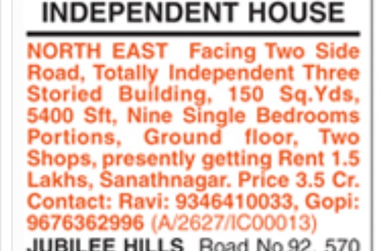 INDEPENDENT HOUSE FOR SALE