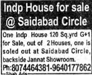 INDEPENDENT HOUSE FOR SALE