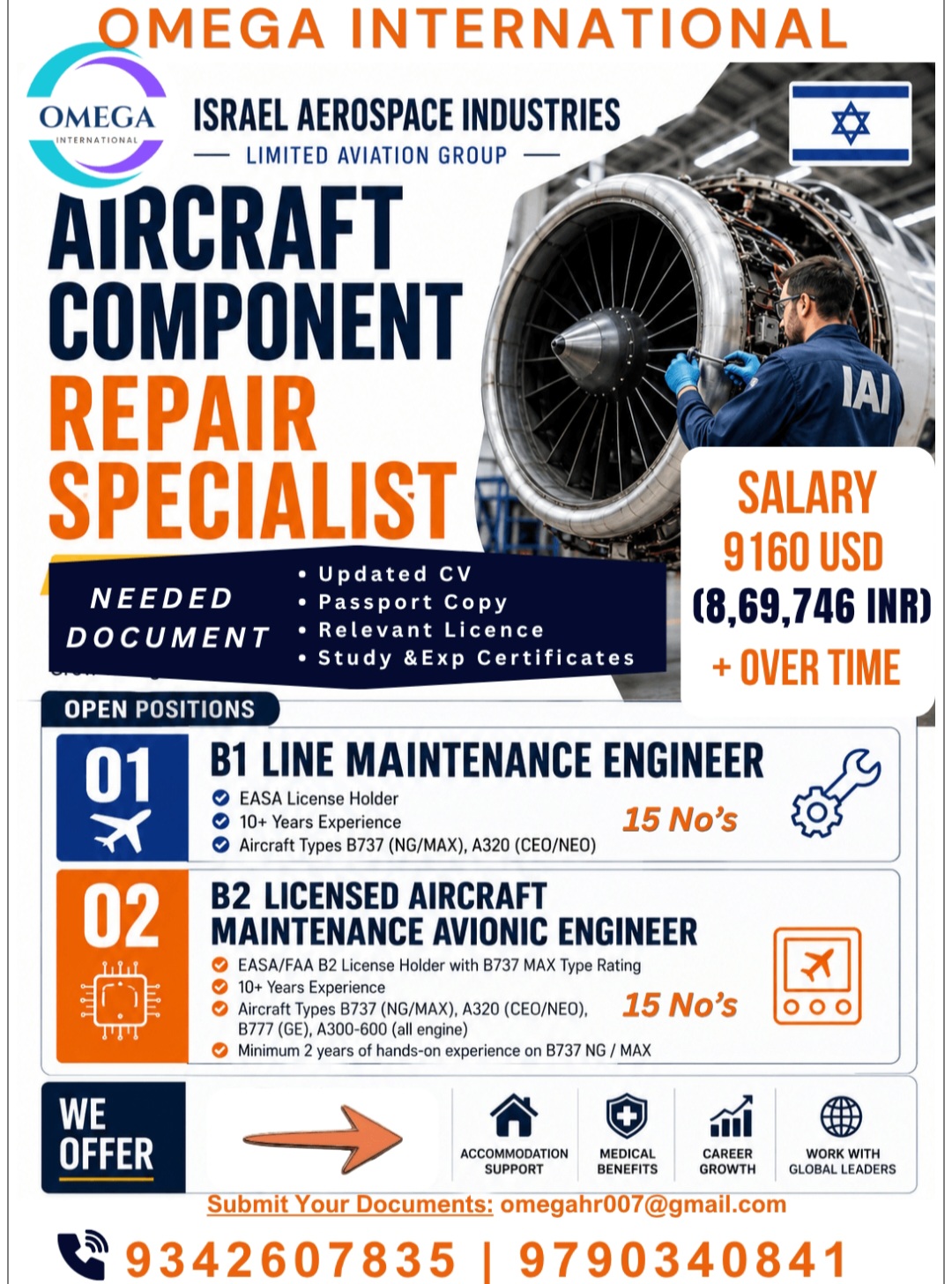 ISREAL AEROSPACE INDISTRIES LIMITED AVIATION GROUP IS HIRING