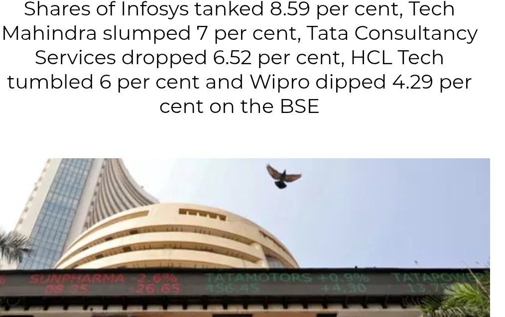 IT Shares Slide Sharply: Infosys Down 8.5% on Accenture Warning