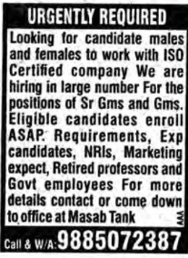 JOB OPPORTUNITIES